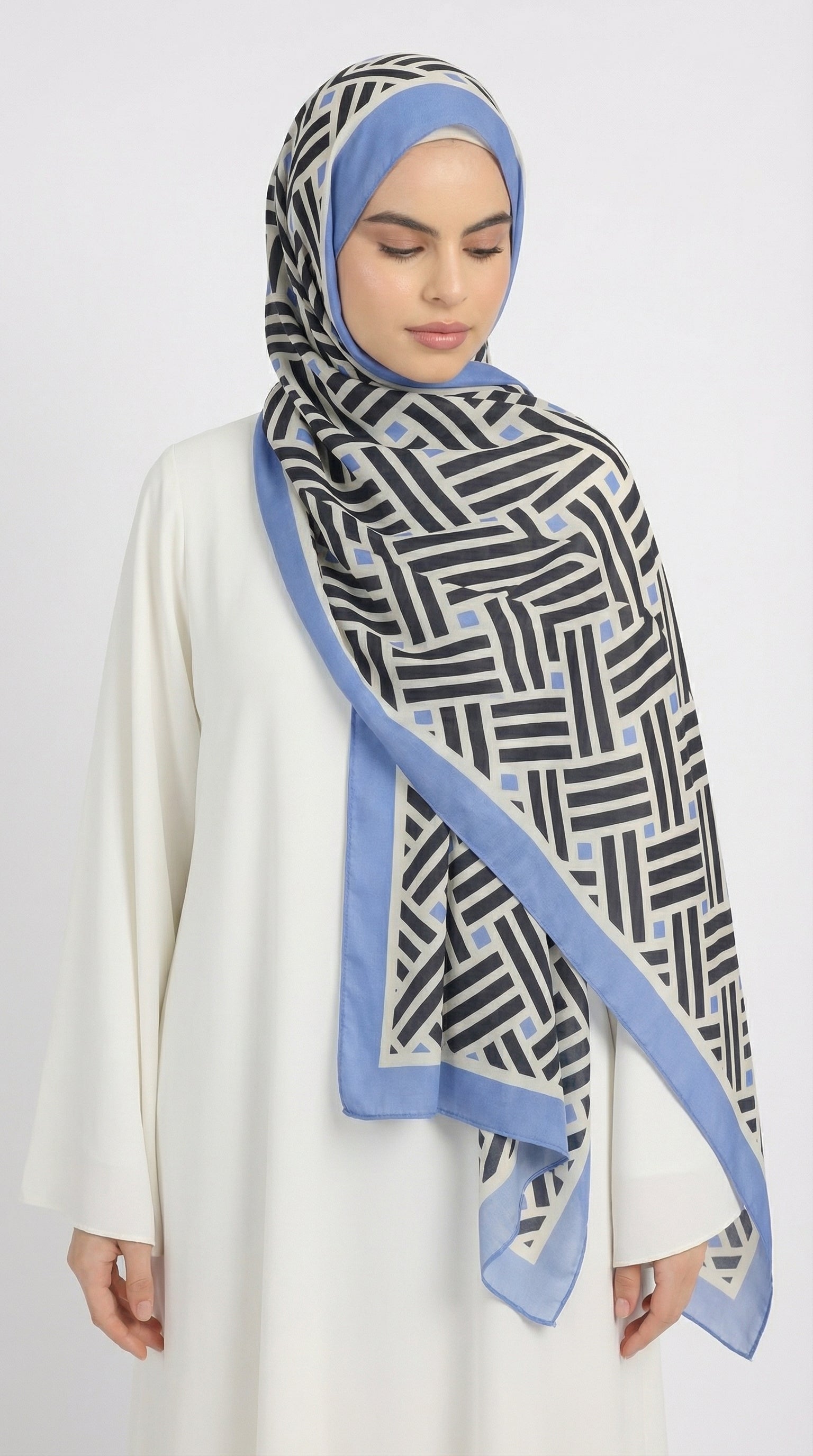 Blue Maze in Chiffon