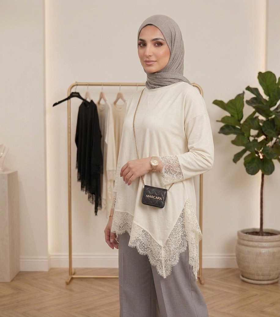 Lace Shirt Off White