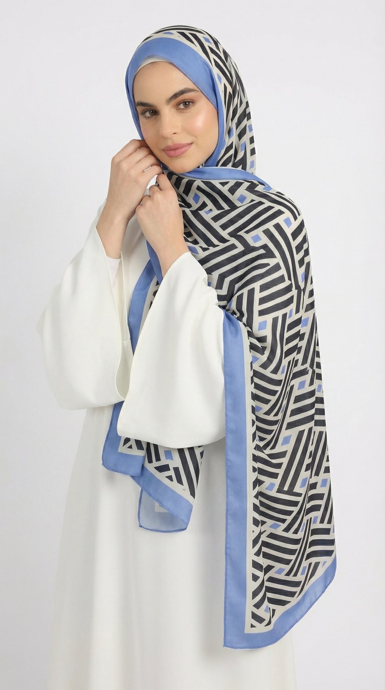 Blue Maze in Chiffon