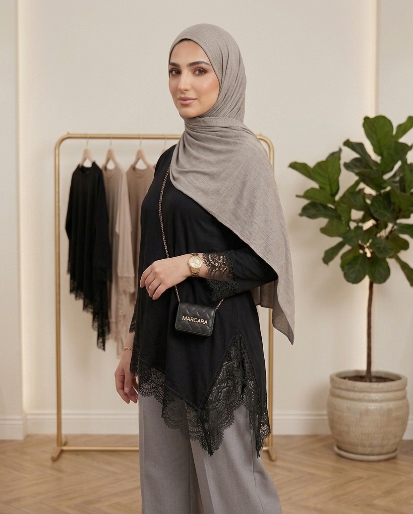 Lace Shirt Black
