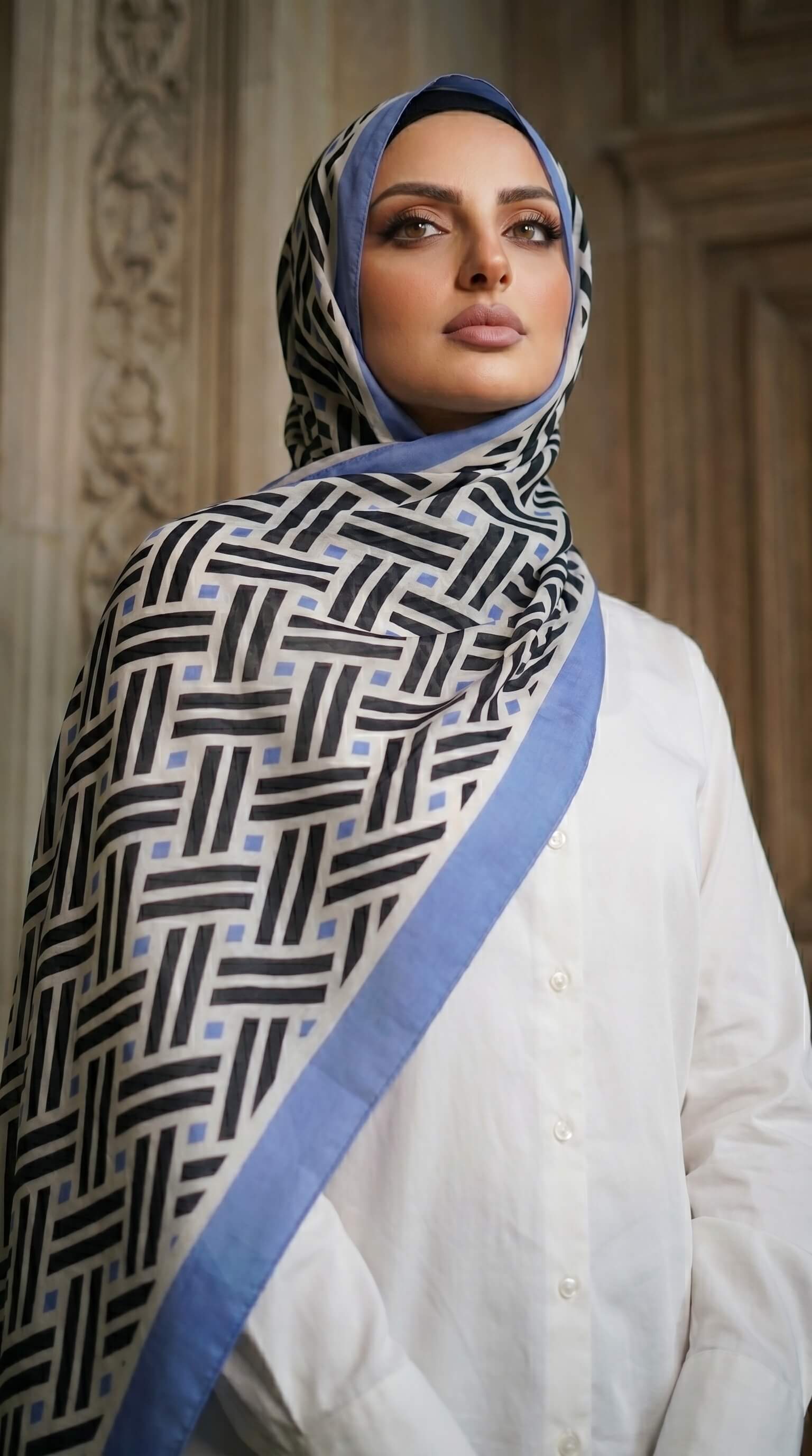 Blue Maze in Chiffon