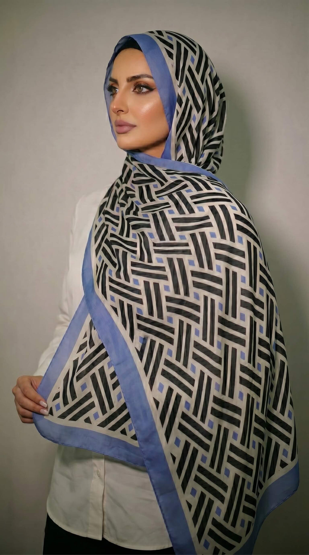 Blue Maze in Chiffon