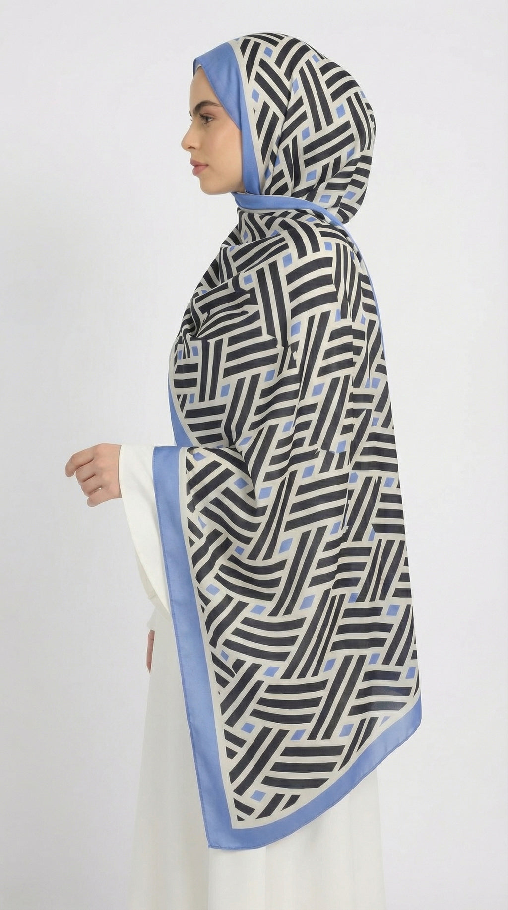 Blue Maze in Chiffon