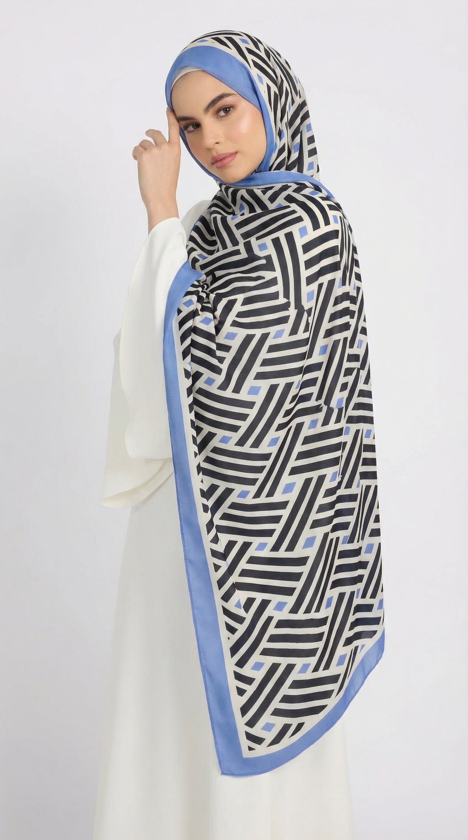 Blue Maze in Chiffon