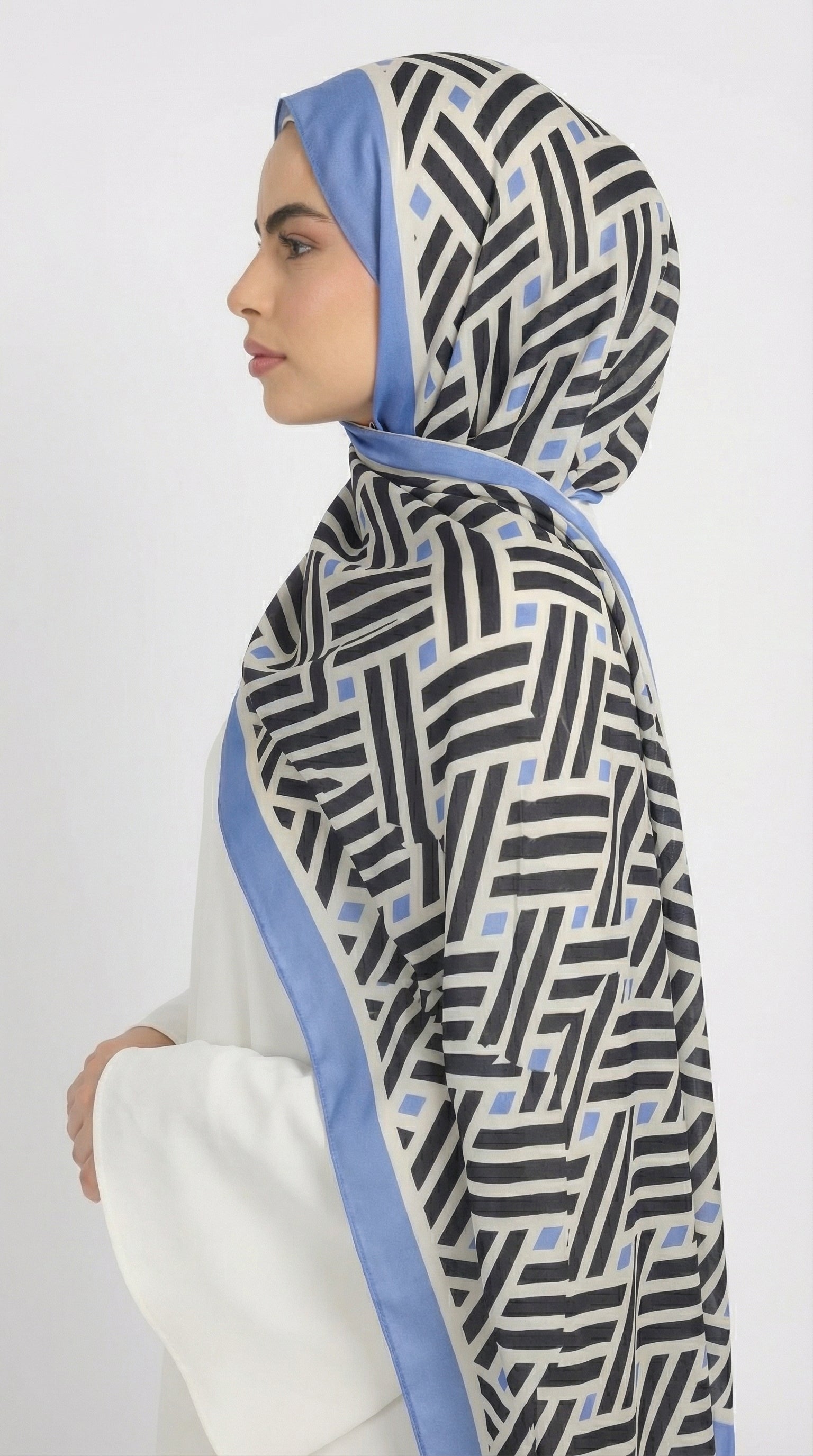 Blue Maze in Chiffon