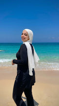 Tulle Beach Scarf White